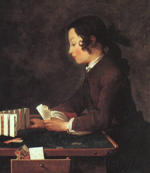 jean-Baptiste-Simeon Chardin The House of Cards Spain oil painting art